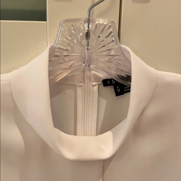 Theory mock neck white blouse with side slits - Picture 4 of 5